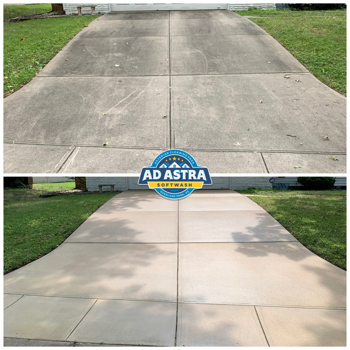 Before and After Concrete Cleaning in Kansas City